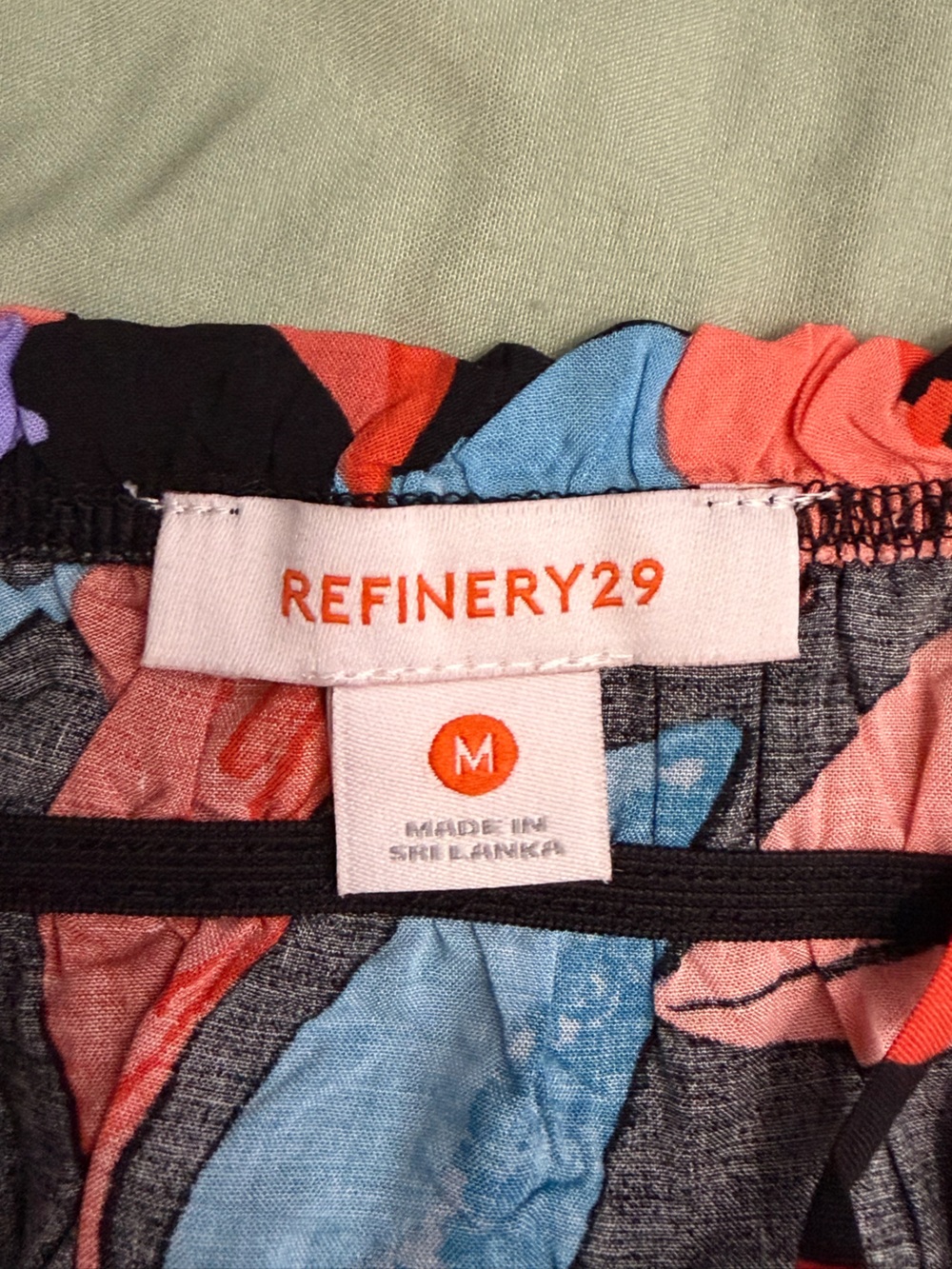 Refinery29 Tropical Leaf Black Teal Orange Hawaiian Strap Maxi Dress Medium NWT - Picture 8 of 12